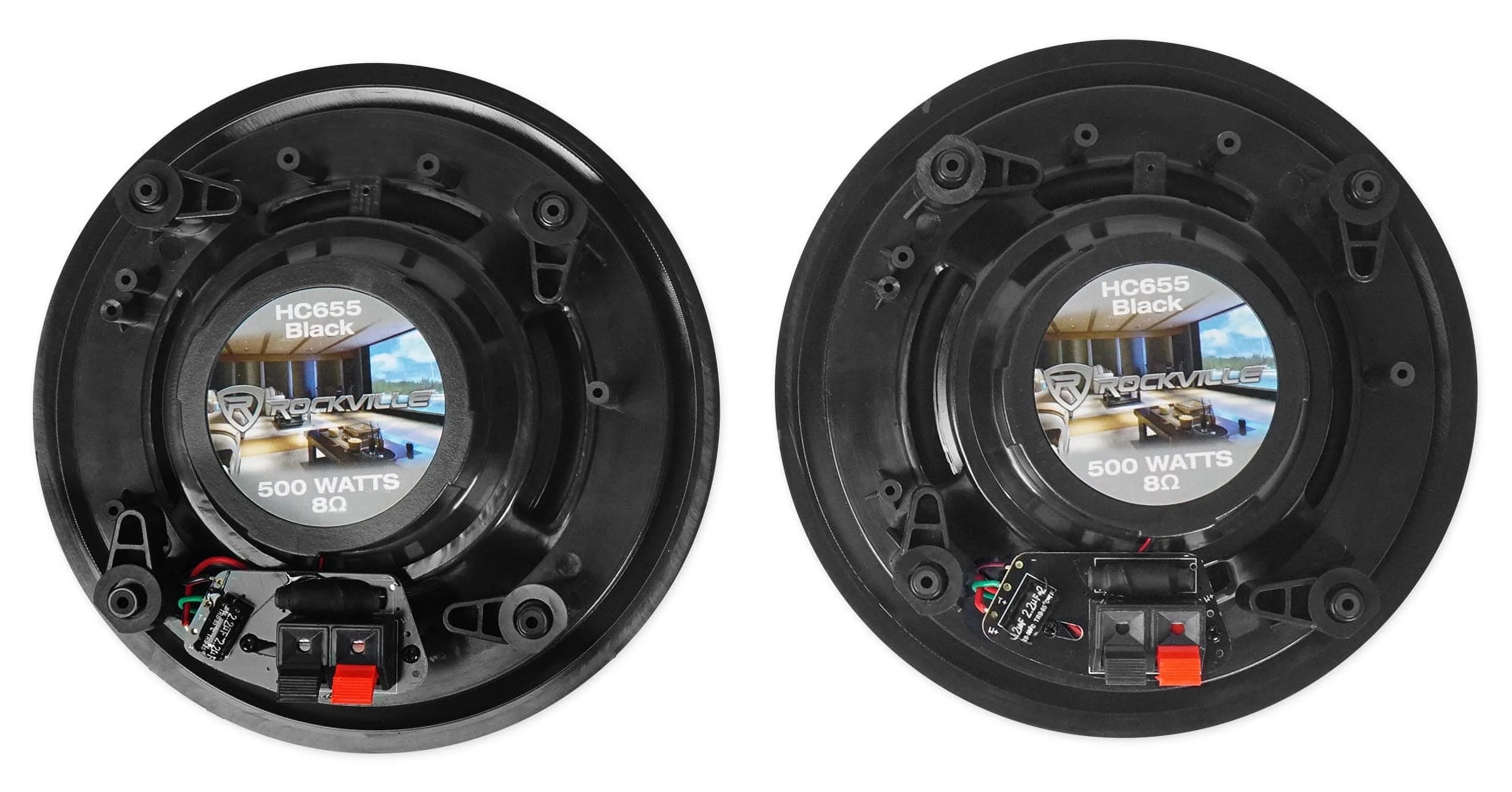 Ceiling Black 6.5" Speakers Theater Home Receiver+4) RX55URIBT Bluetooth