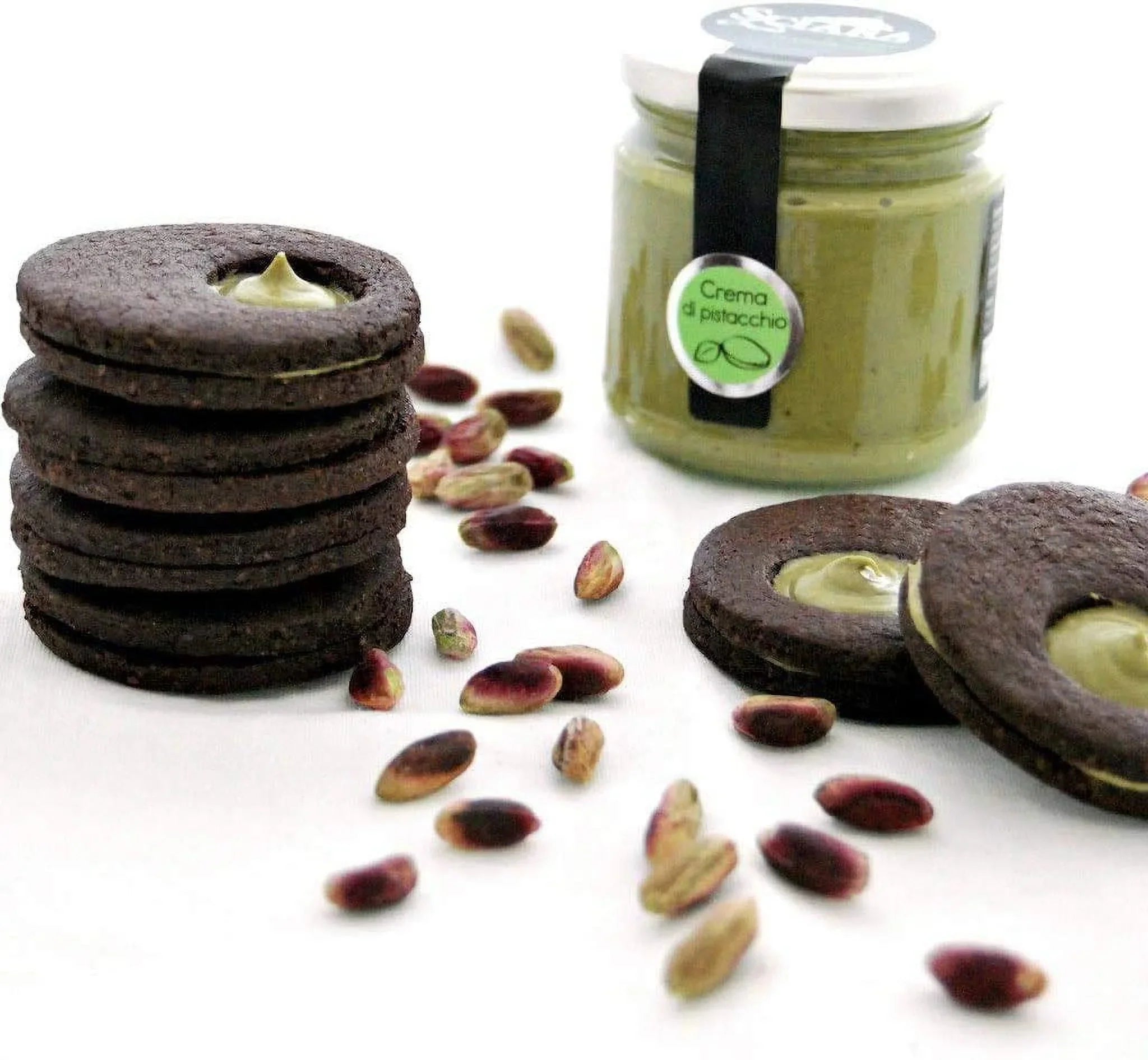 Glass Pistachio Spreadable 190G Cream Of (6.7 Oz) Bronte Jar From Italian Pistachio 3) (Pack