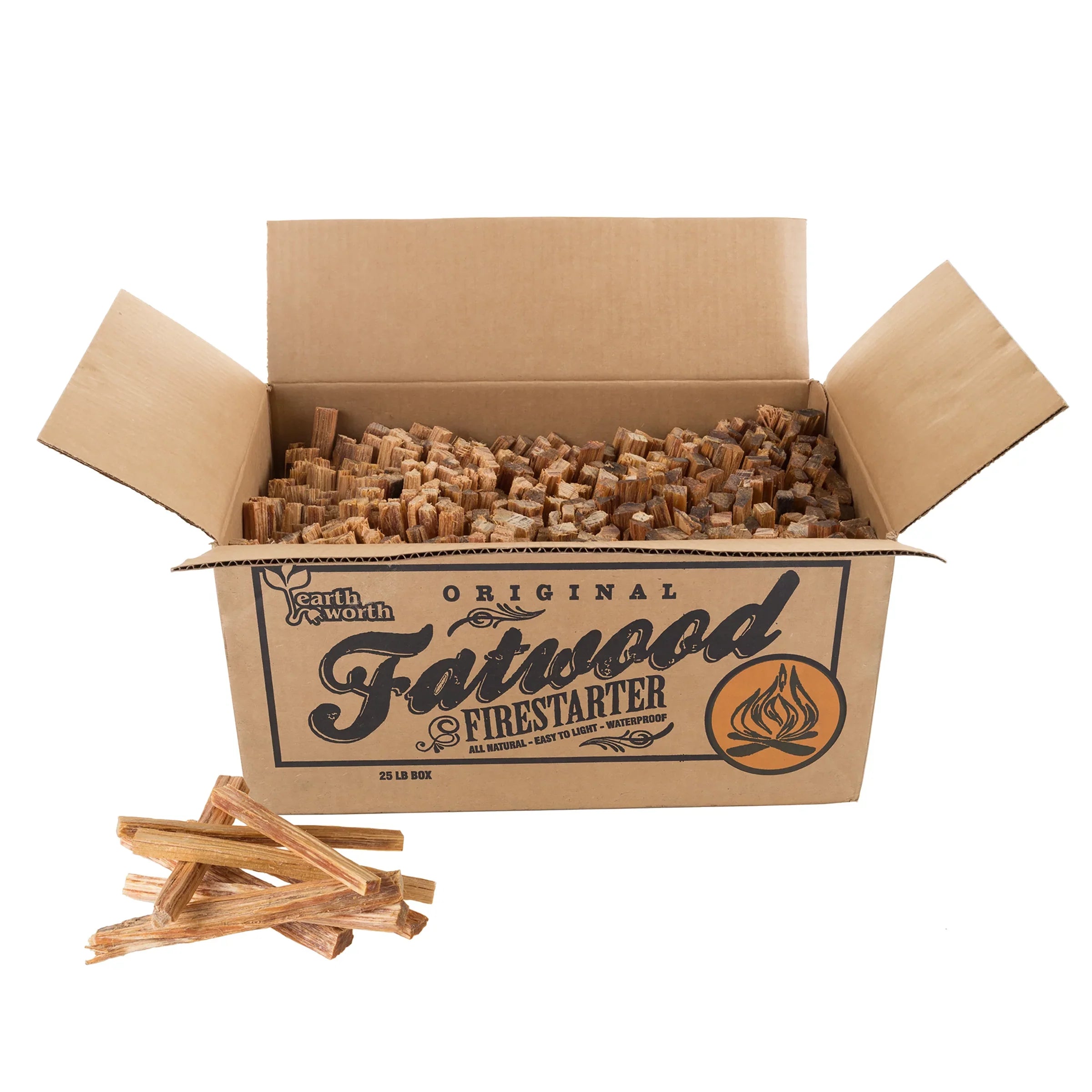 Sticks Fire Firepit Fire for Fatwood 25lb Stove Grill Indoor/Outdoor of Garden Pure Wood Starters Fireplaces Wood by Box or Campfire Pine -