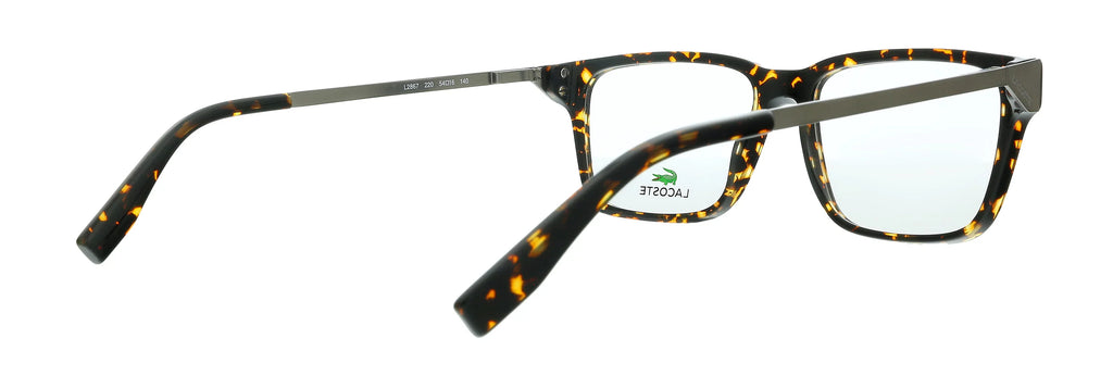 220 Rectangle for L2867 Lacoste Eyeglasses Havana mens Modified Dark
