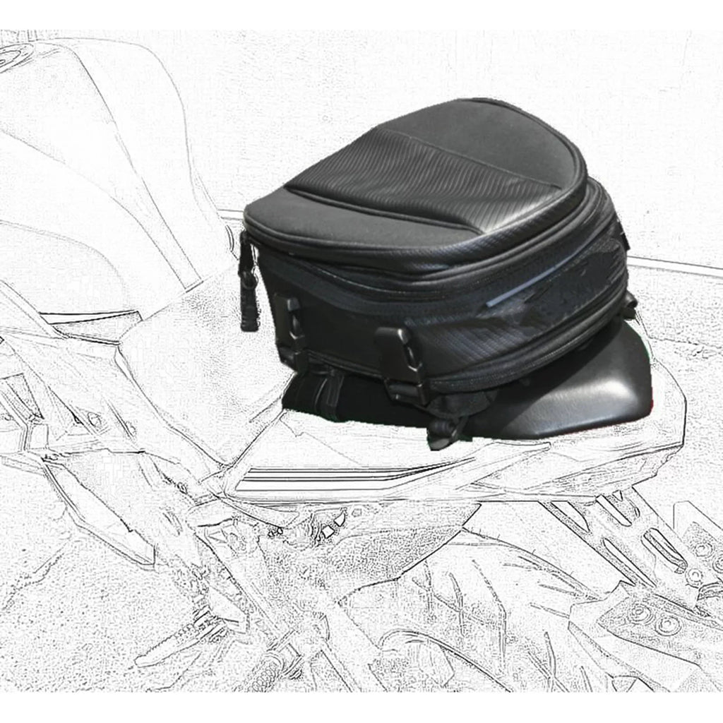 Leather Luggage Motorcycle Expandable Bag Bag Pack PU Rear Seat Tail