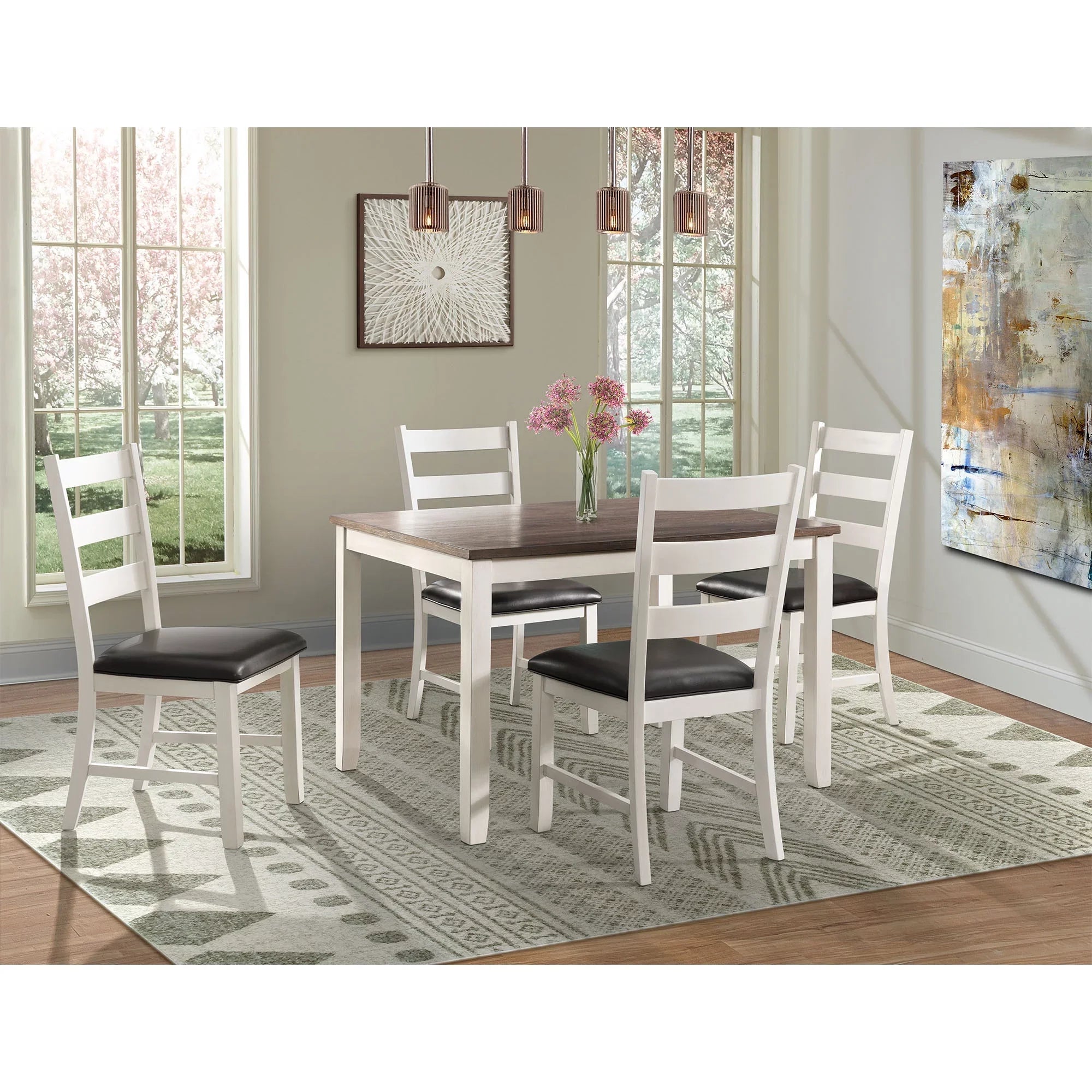 Brown Set House 5-Piece Dining Kona Picket Furnishings