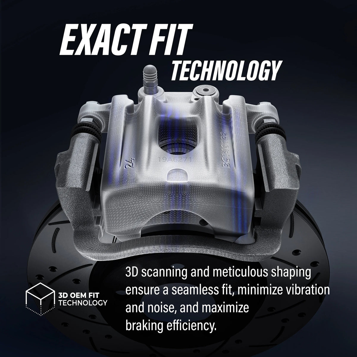 24 Rear With Coated Brake Auto From Caliper Rotors For Ceramic 2012 Piston Front Drilled 12 Kit Disc KCD-100639T Pads Single Transit And Slotted Ram 03 C/V