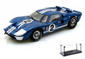 Diecast Display Car Diecast GT-40 Car Shelby LED Blue Display White - Model Case #2, & - Package Stripes 1/18 II Scale SC401 w/LED Case - Ford MK w/ 1966 Toy