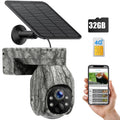 Trail PIR Motion, Vision, 360°Pan Cellular Storage, View, Wireless Card 2K 90°Tilt, with WiFi LTE, Camera &SD with No 4G Night Solar Waterproof, Cloud Live Cam Hunting CAMPARK SIM Camera Game Security