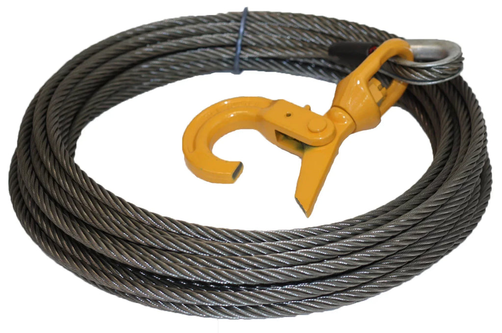 Core Mytee Breaking 15,087 Self Steel Locking, Tow Truck Ultimate Cable Rollback Strength lbs 3/8" Rope Products Winch 75' Wrecker x