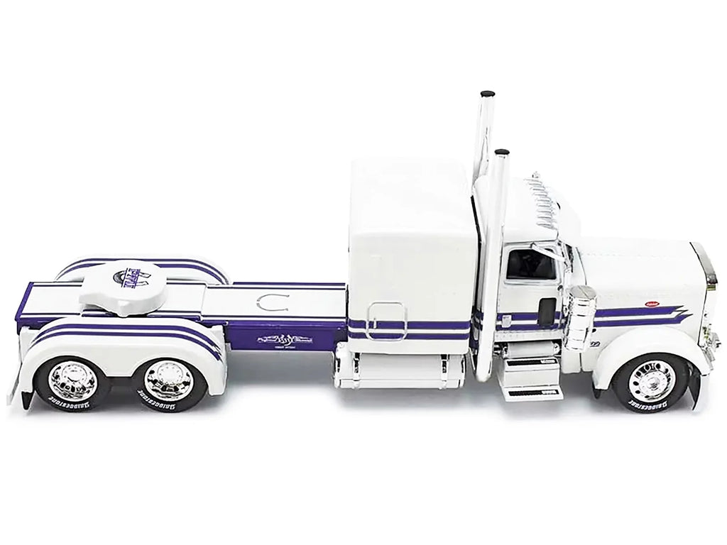 DCP Heil PMI 69-1297 63" White Gear Tanker, Fuel Sleeper 389 1/64 Peterbilt First Rigs w/ Snow #8: Big