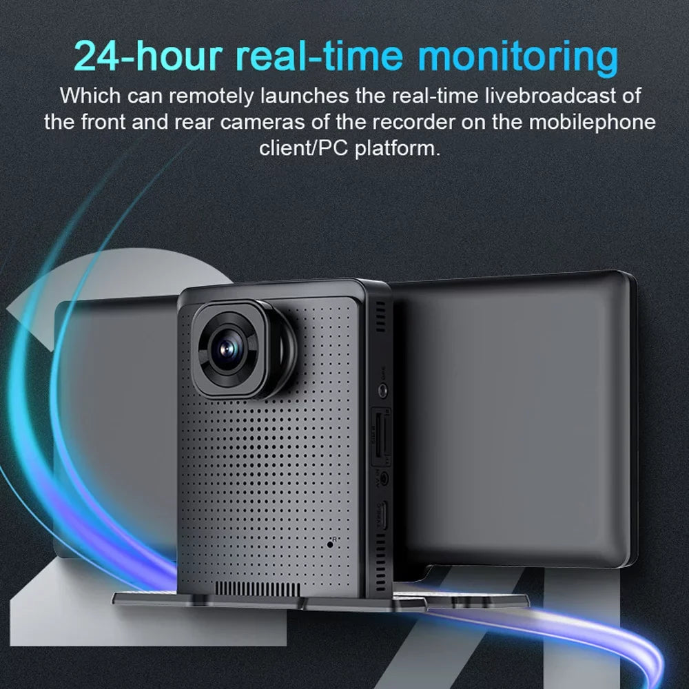 Angle Wide Dual Degree Video Recorder 170 Car Auto Recorder Night Viewing Cam Positioning Shinysix Dash Global DVR Camcorder Lens Car Multi-language 10.26in Camera Navigation Car System