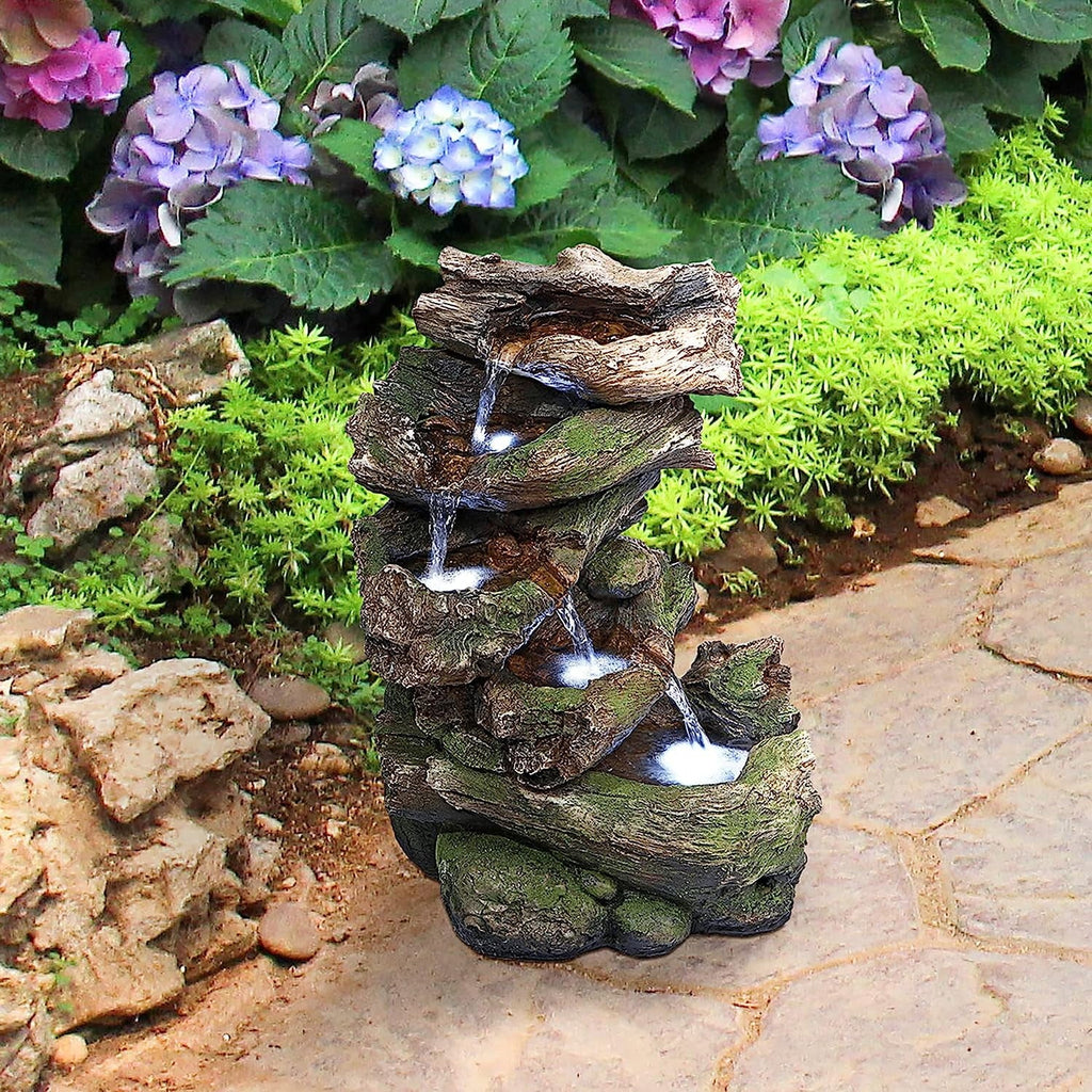 Illuminated Falls Garden Fountain Mesquite