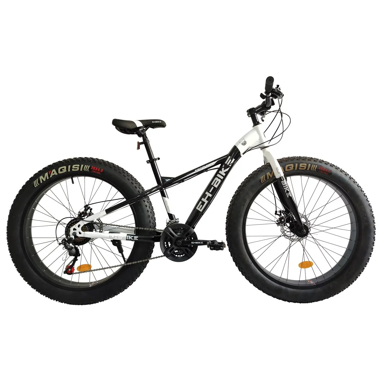 Brakes Fat Blue Knobby - and 4-Inch 26-Inch Front Tires, Mens Steel 7-Speed, Tire 76x24.8x40in Mountain Frame, Wide Bike, Rear Wheels,