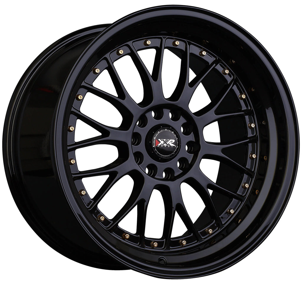 15x8 536 4x100/4x114.3 Black Wheel 20et / Rivets XXR Gold