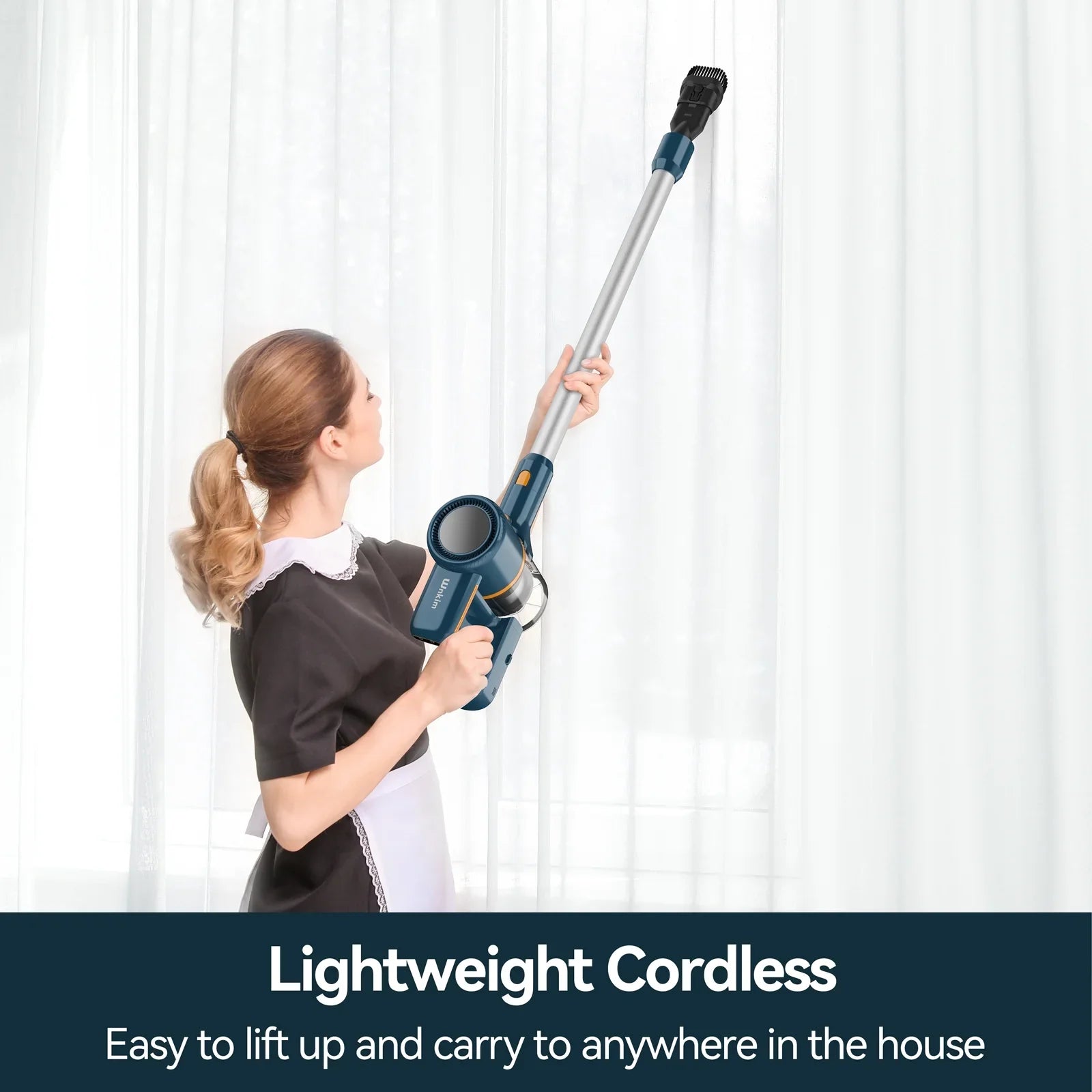 Vacuum 35 Runtime, Hard Powerful Lightweight Stick for to Floor Cordless Cleaner Home mAh up 2200 Vacuum Wnkim with Vacuum Pet Carpet Mins Hair, M5 Battery, 6-in-1 Cleaner,