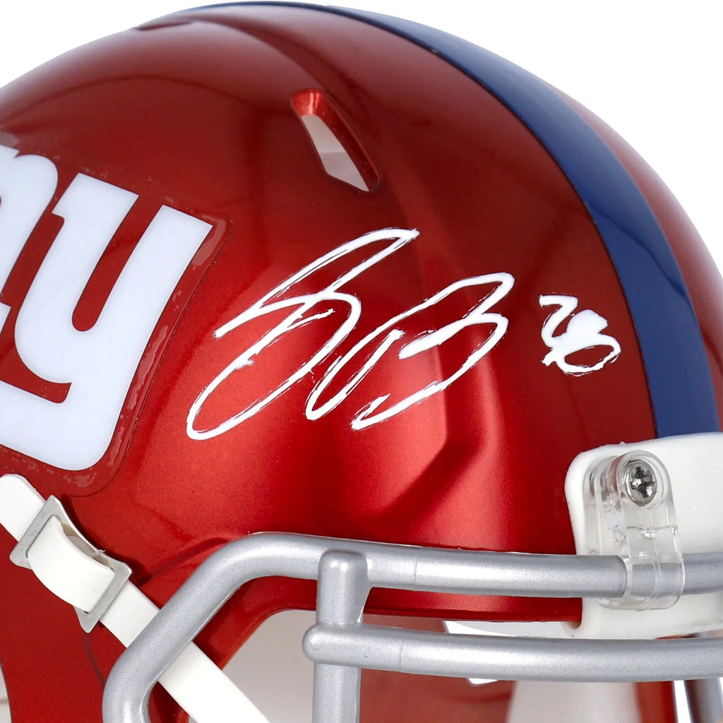 Fanatics - Giants Autographed Helmet Saquon Certified Barkley New Authentic York Riddell Mini Flash Speed