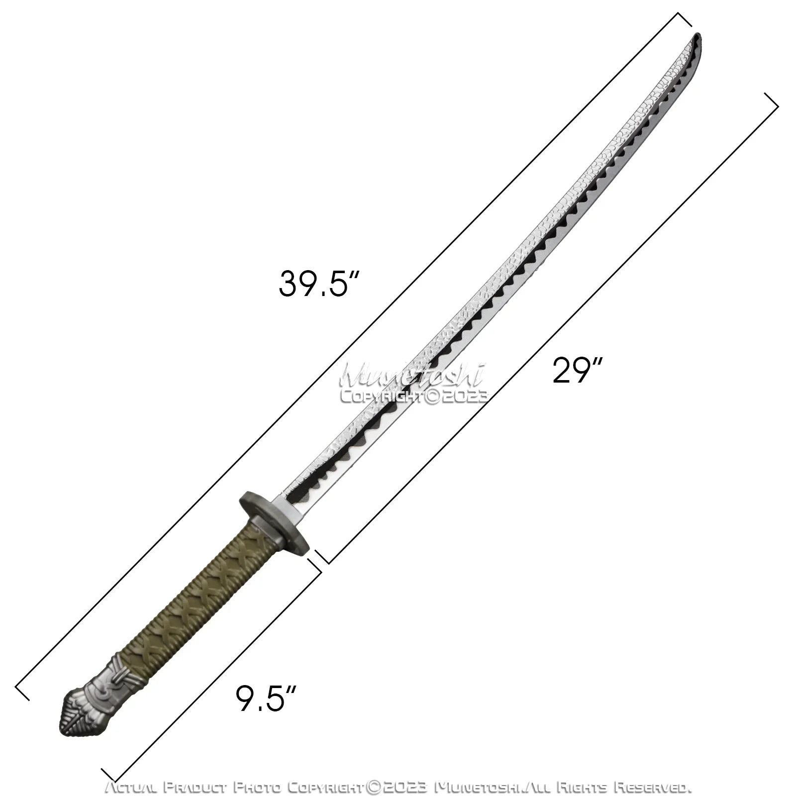 Medieval Fantasy Munetoshi Samurai FOAM Cosplay Sword 39.5” Elden Moonveil Katana