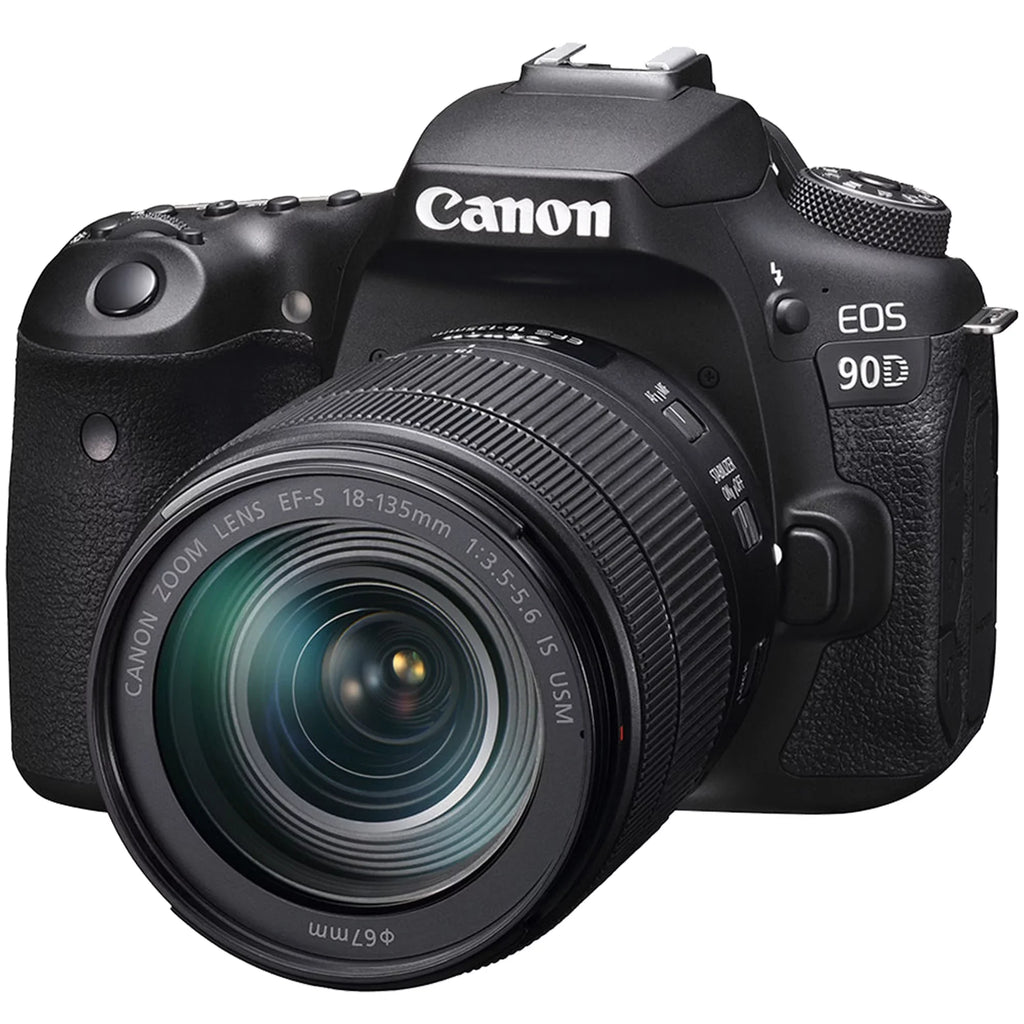 Canon Memory ZeeTech Camera DSLR + 64GB + Bundle SanDisk Card 18-135mm Lens with Accessory USM IS 90D EOS