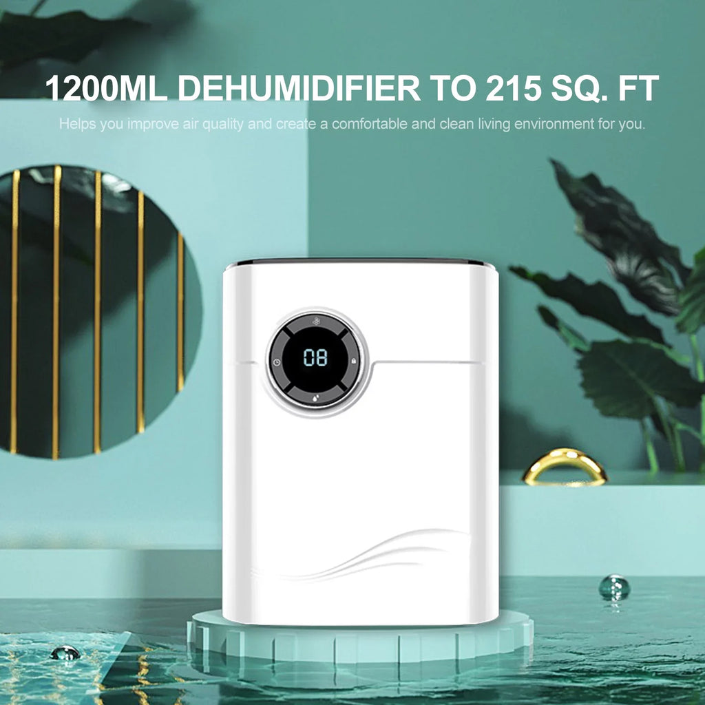 215 Auto Sq. Basements Dehumidifier Efficient off for Protection, Coverage Ft Home