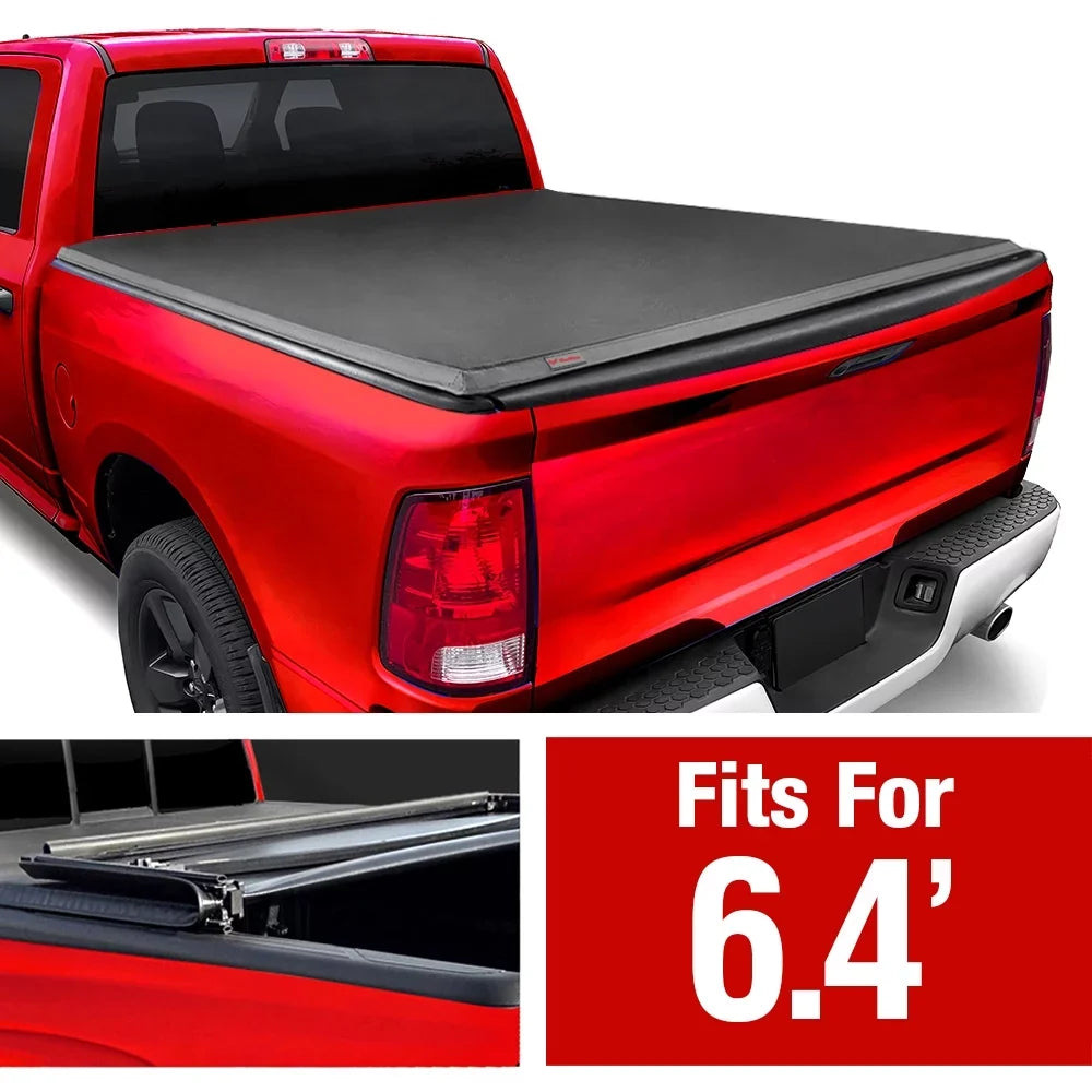 Soft Compatible Ram | 2002-2018 | Bed 2003-2023 Truck Tonneau 2019-2023 Classic 2500 TCD484011 (76") 6'4" Bed 1500; Quad-fold Cover Dodge 3500; with MaxMate