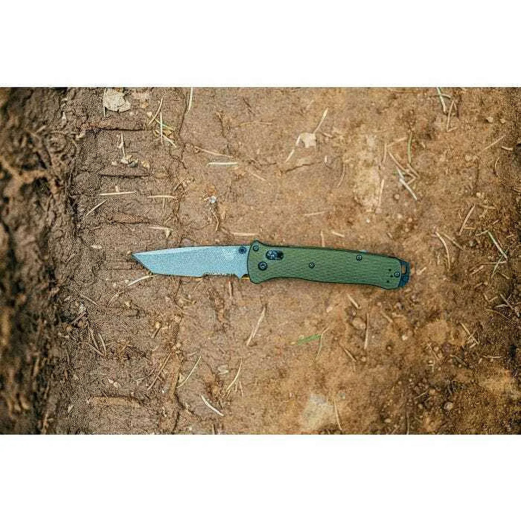 Axis Serrated 537SGY-1 Super Bailout Coated Tanto Benchmade Steel Tool CPM-M4 Knife Grey