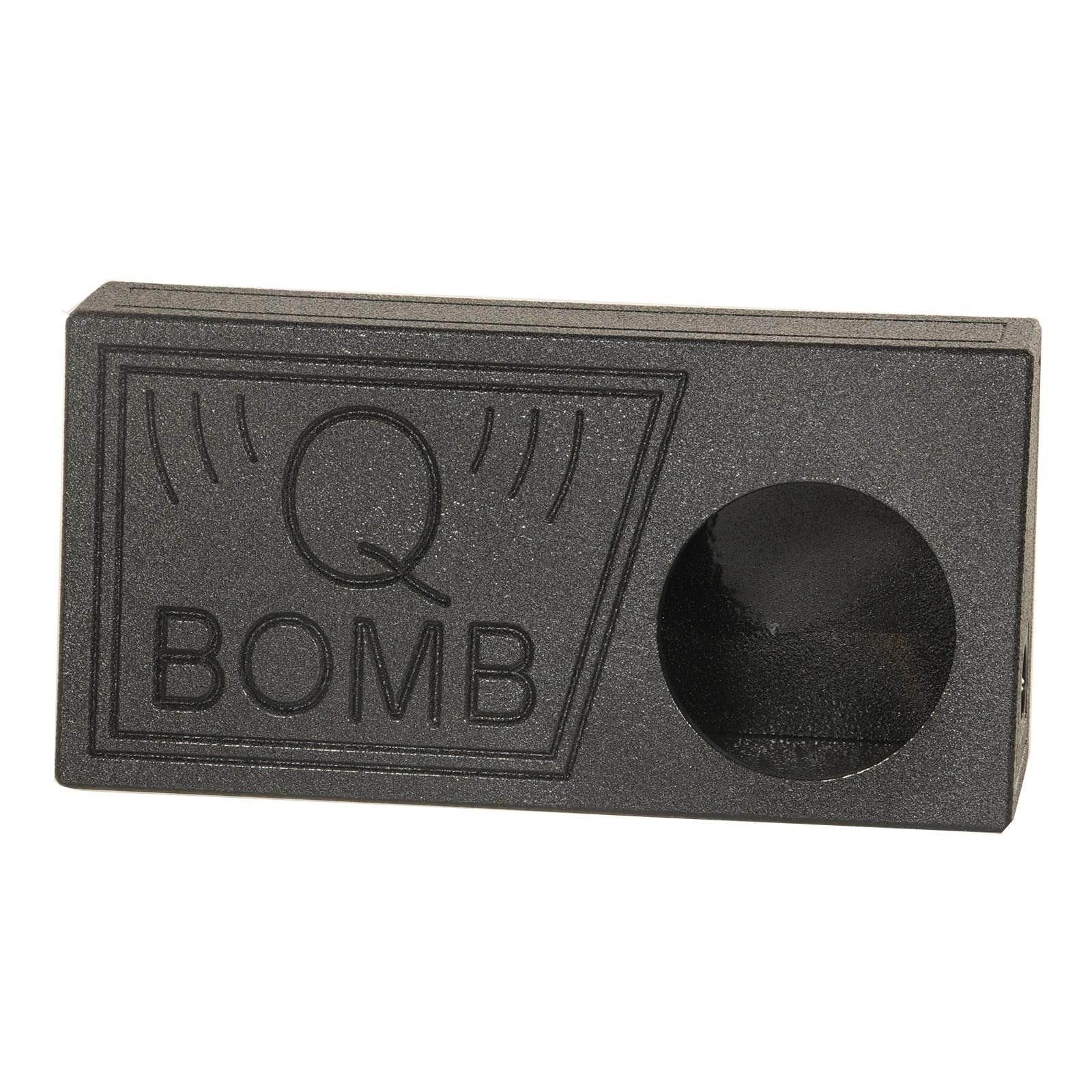 Black Pack) (2 Subwoofer Spray Vented Box QPower with 10" QBomb Bedliner Single