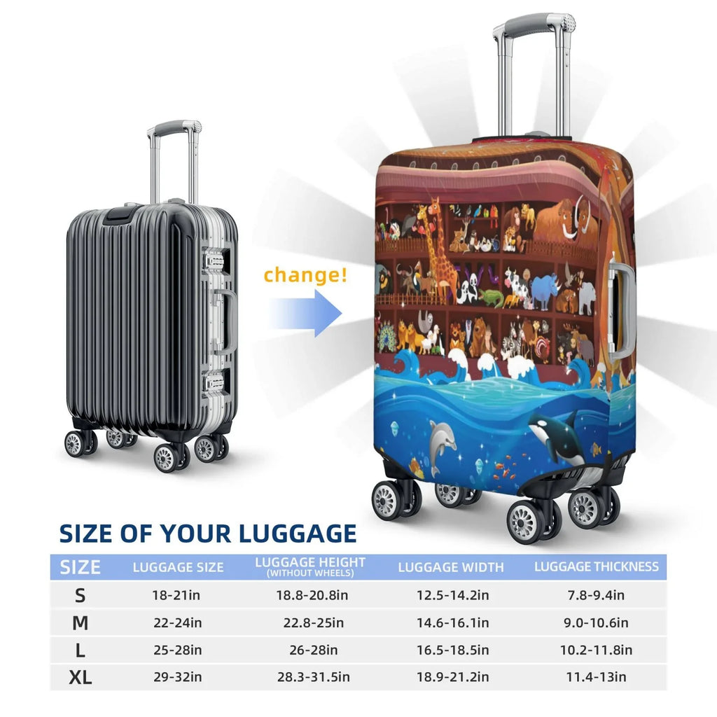 Noah'S - Ark2 Suitcase Fashion Cover Junzan Protector Luggage Washable Print On Inch Animals Luggage 18-32 Fits