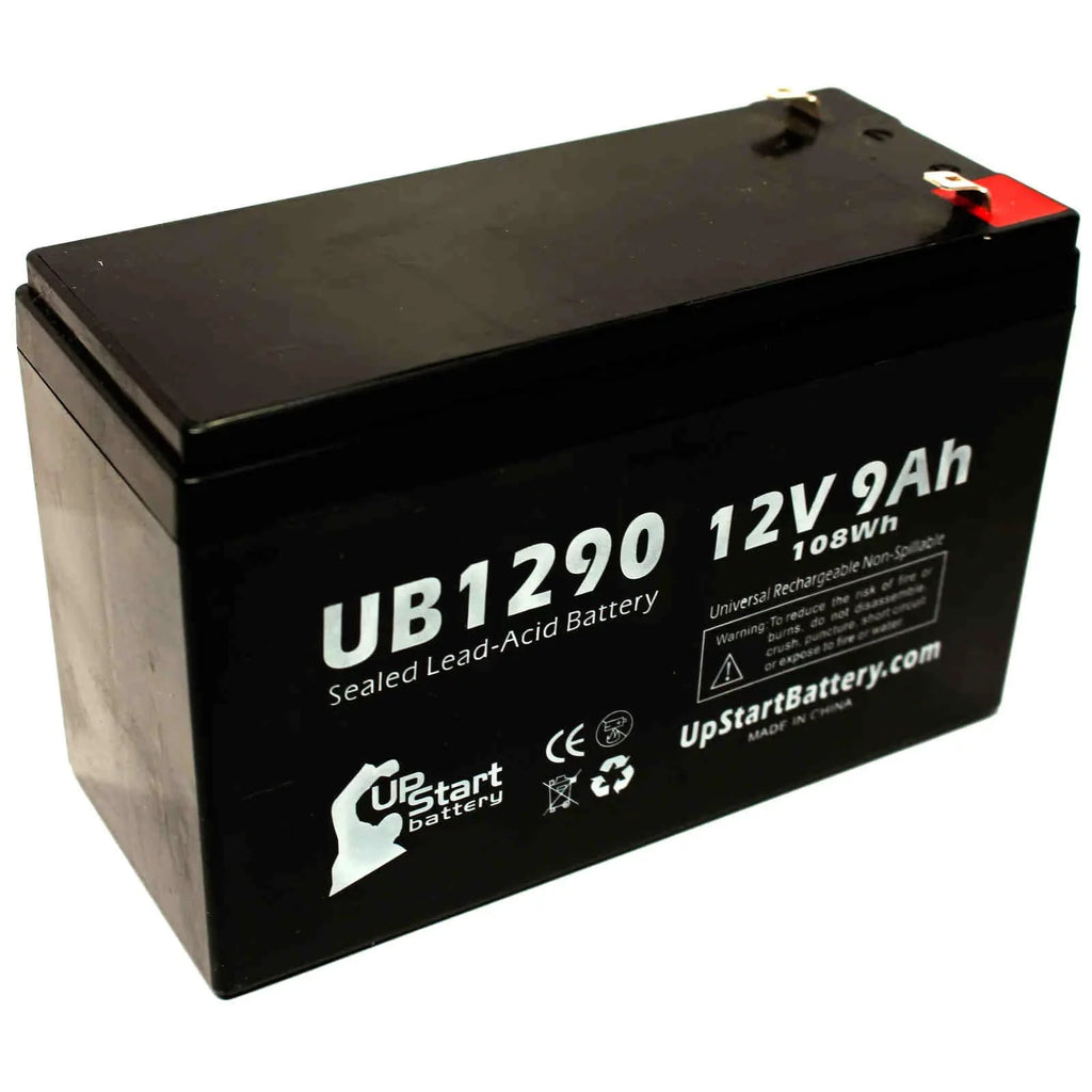 Terminal WP6.512 to SLA) Replacement F1 Compatible Cell Terminal, F1 Battery Lead TWO Acid Adapters 9Ah, - Universal Includes F2 - Battery Dyna Sealed (12V, UB1290 AGM, 9000mAh,