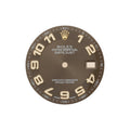 Rolex & Factory Dial Gold 36MM Sunburst Datejust Numerals Arabic Chocolate Brown