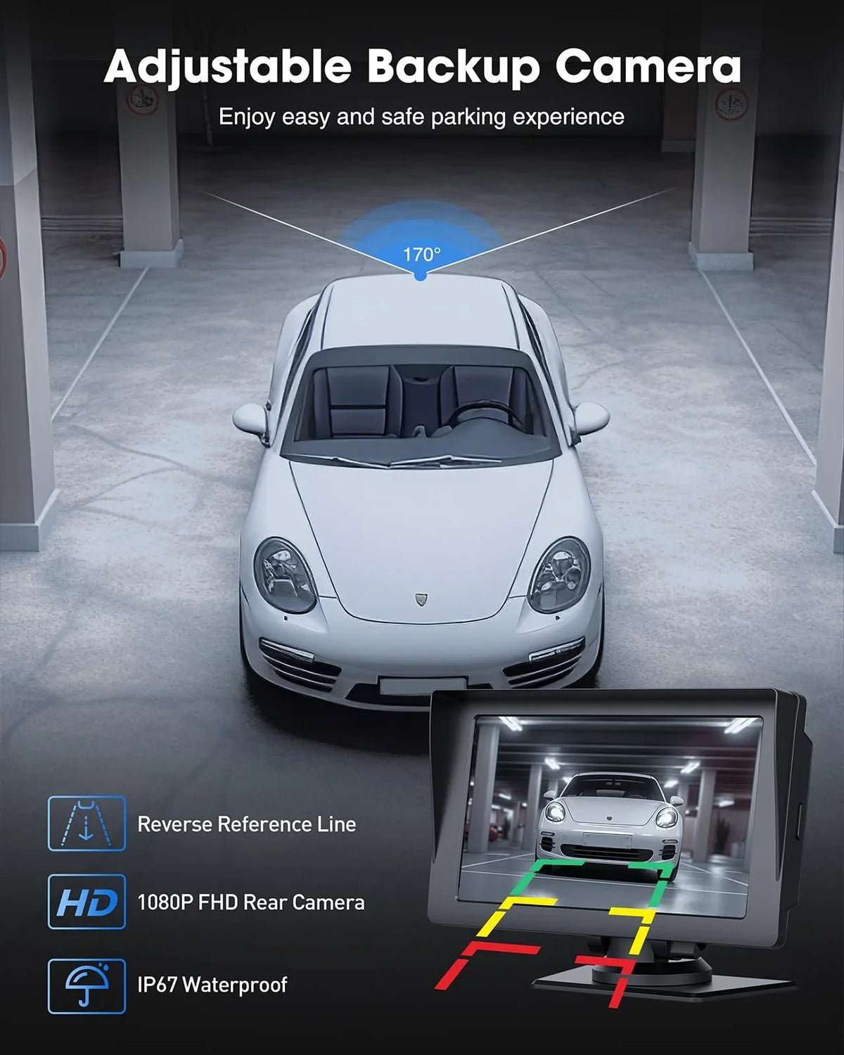 Portable Audio Camera,HD Airplay,Android Car Inch Video,Car GPS with Wireless Reverse Stereo Carplay,1080P Navigation Receivers Portable Auto,Bluetooth,FM, Siri 7 LAMTTO Apple with Car Touchscreen