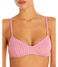 Medium The Solid Rachel Ribbed & Bikini Striped Pink, Top,