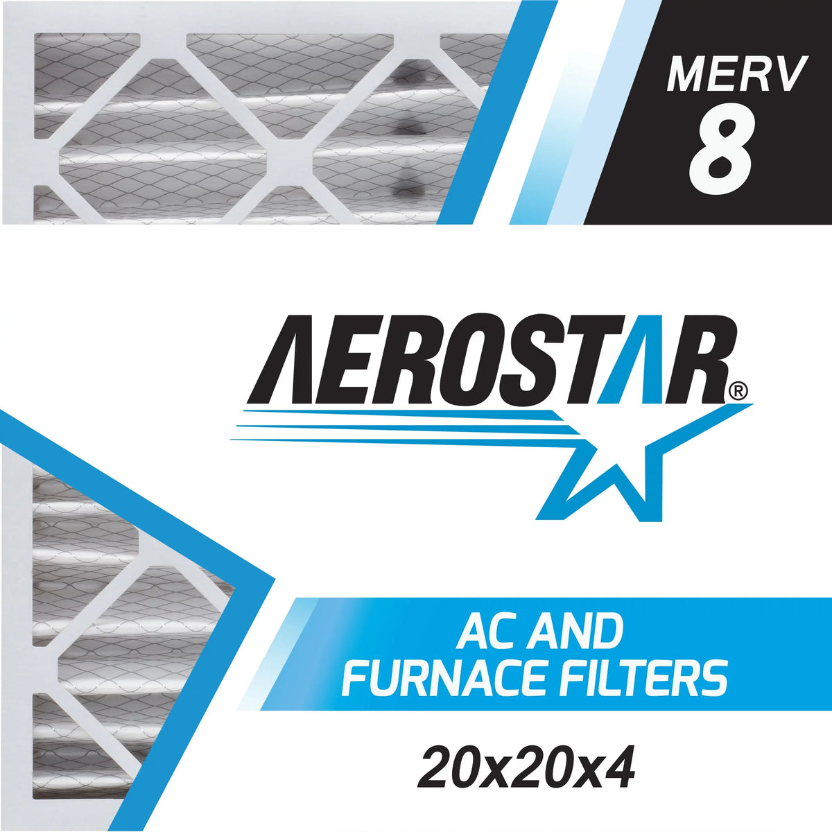 20 Filter, 3, Made 8, USA x x in Air 4, 20 20x20x4 of Box Aerostar Pleated the MERV