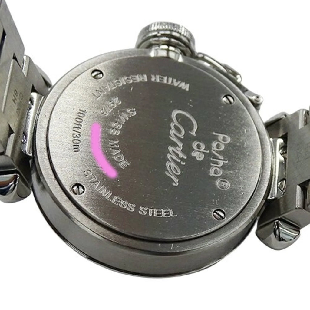 Steel, Quartz, Cartier Watch, Polished (Good) Pre-Owned W3140007, Pasha Miss Stainless Silver, Ladies SS,