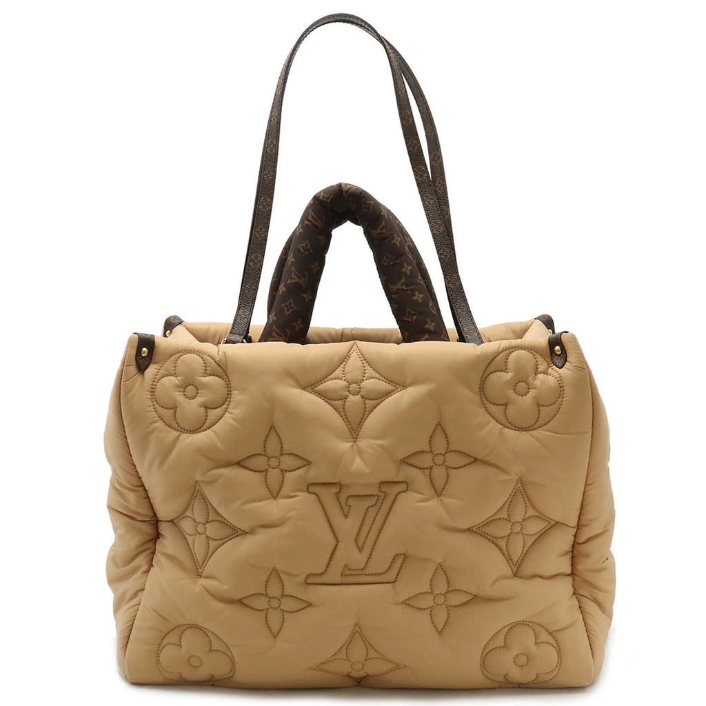VUITTON (Like Tote Beige Shoulder M59007 LOUIS Pre-Owned New) Pillow LV the GM On Handbag Bag Large Go