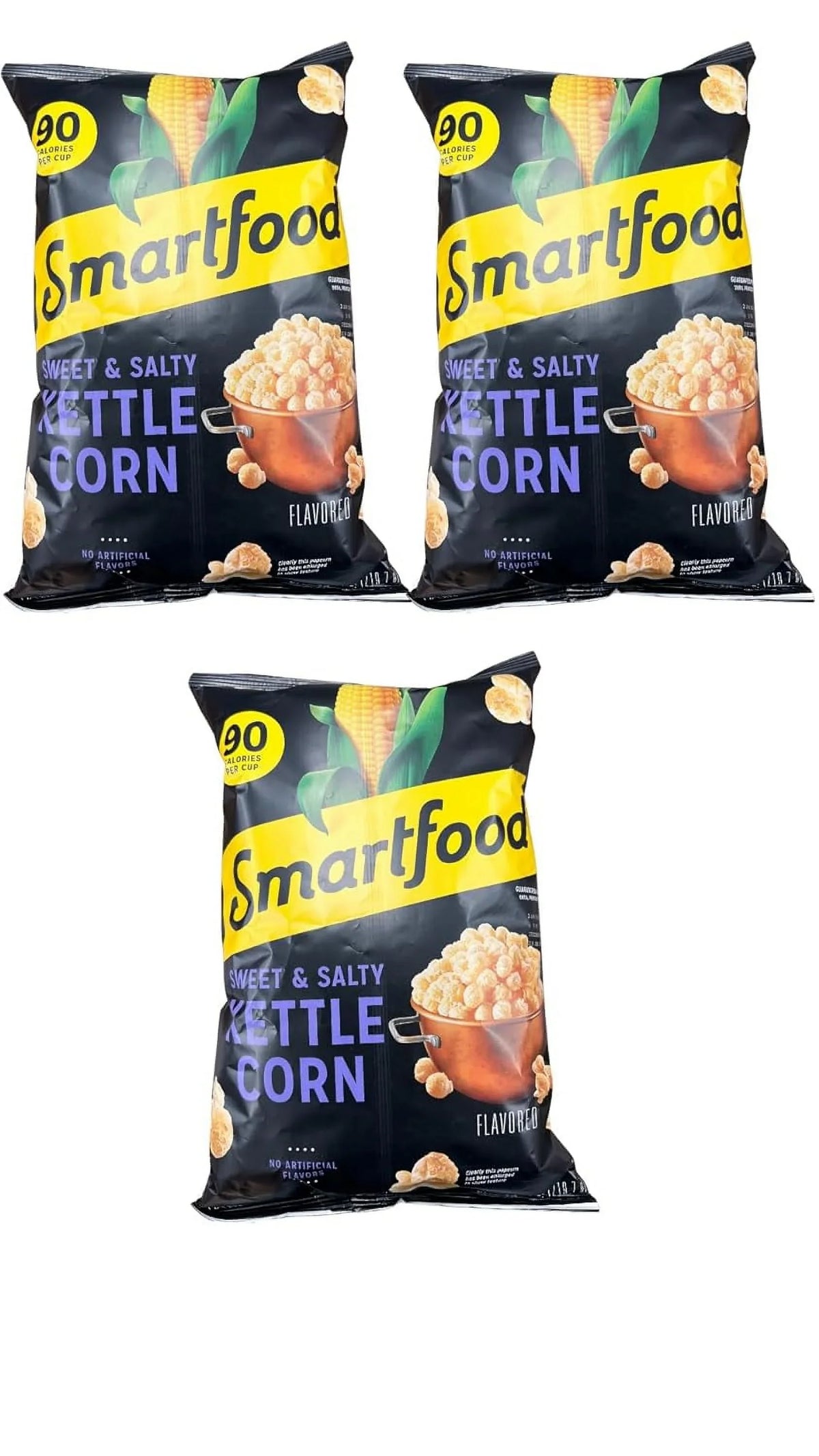 Popcorn, 6.25 3) Of Smartfood Salty Oz Corn Sweet Kettle (Pack