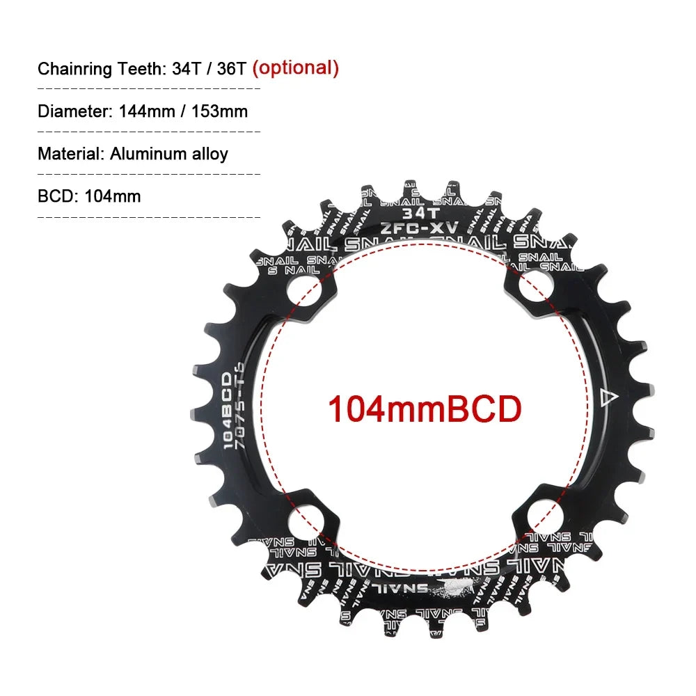 Arms Right Crankset for 170MM Ring Bike Aluminum Single Alloy MEROCA Mountain Crank Set BCD Left 8/9/10/11 Speed 104 Bike Crank
