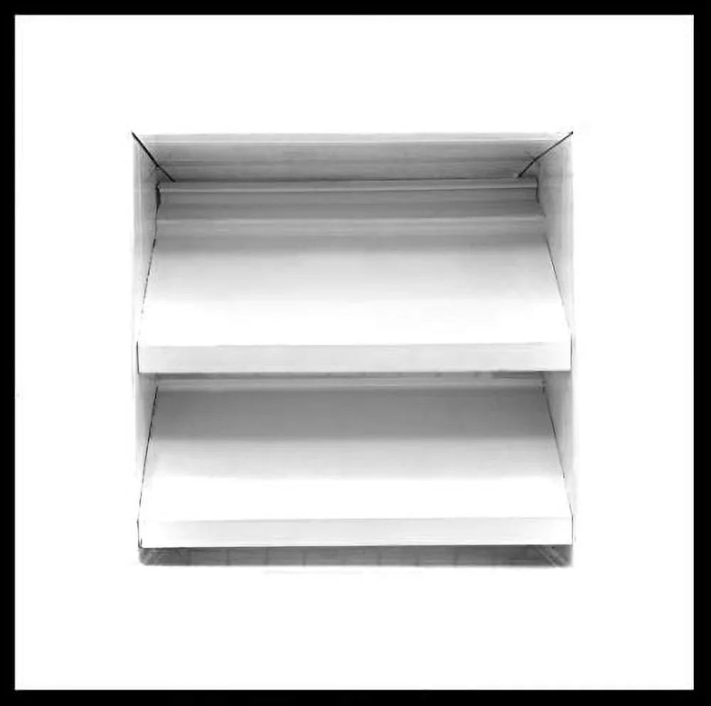 x White Air with Walls Waterproof for & - [Outer - HVAC 6"w Mesh Screen Exterior Crawlspace Rain Dimensions Vent X & Vent Grille 7.5”h] 6"h 7.5”w Aluminum -
