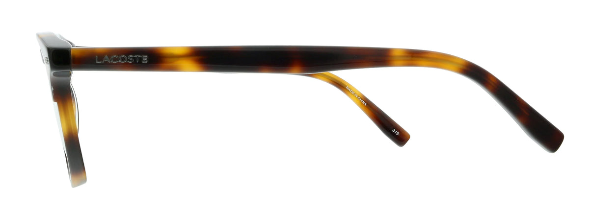 for mens L2832 Havana Modified Rectangle Eyeglasses Lacoste 214