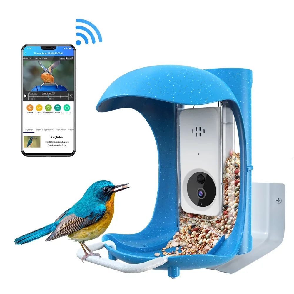 Bird Bird Automatic Camera, Feeder App Rechargeable Feeder, Notification, Smart House+ with , Wild Bird Battery Sensing, AI Bird Recognition Outdoor