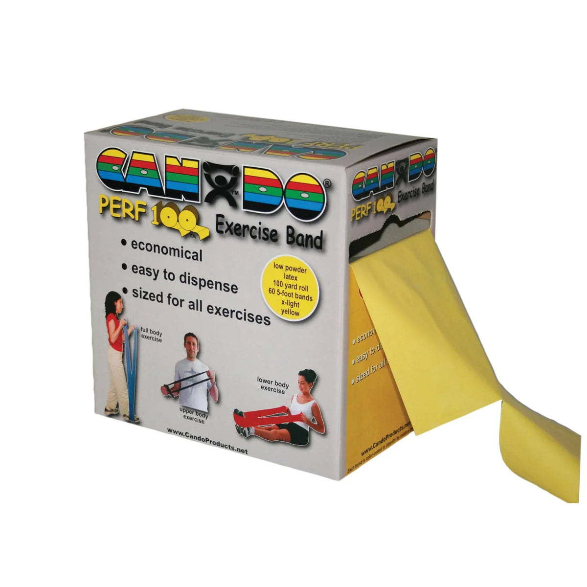pc through band, yellow ea: black) Perf-100 100 CanDo set (1 exercise 5 yard