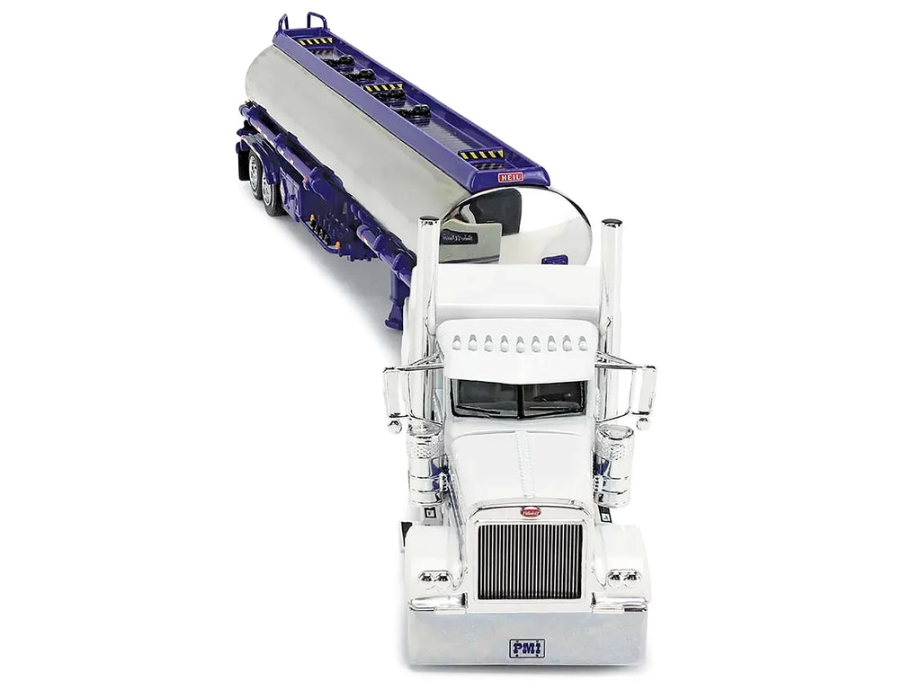 DCP Heil PMI 69-1297 63" White Gear Tanker, Fuel Sleeper 389 1/64 Peterbilt First Rigs w/ Snow #8: Big