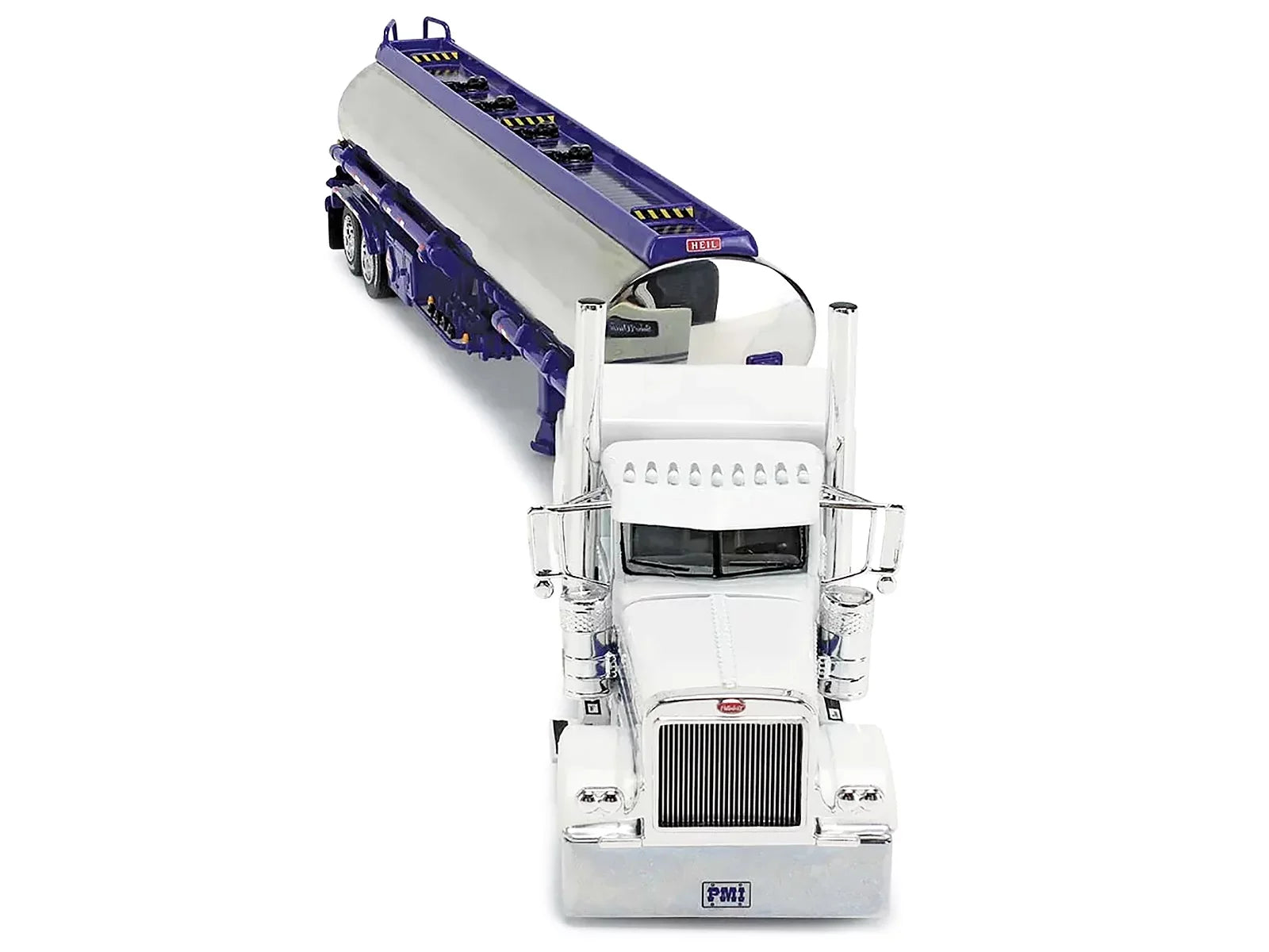 DCP Heil PMI 69-1297 63" White Gear Tanker, Fuel Sleeper 389 1/64 Peterbilt First Rigs w/ Snow #8: Big