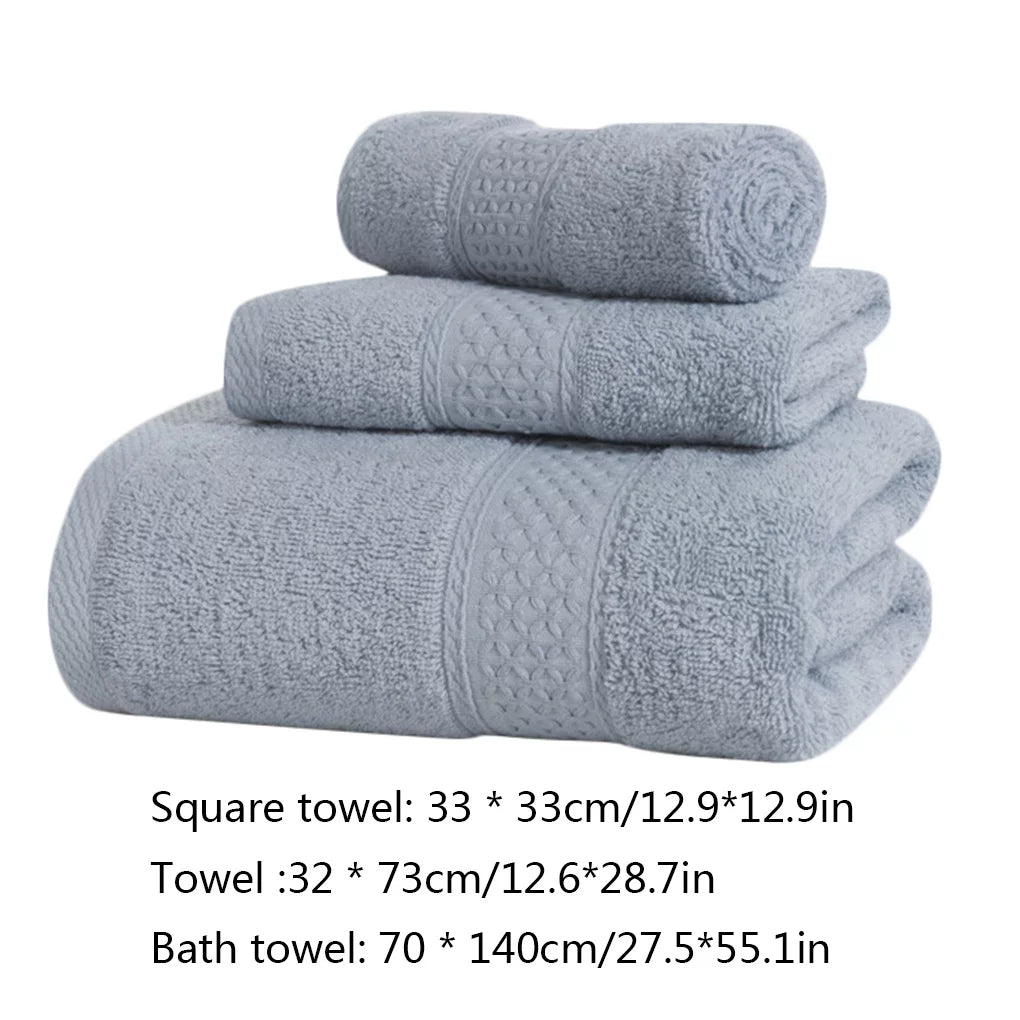 Cotton Pcs/set Medium Towel Hotel Cleaning Grey 3 Drying Hands Absorption Home Body Towel, Face Water Sweat