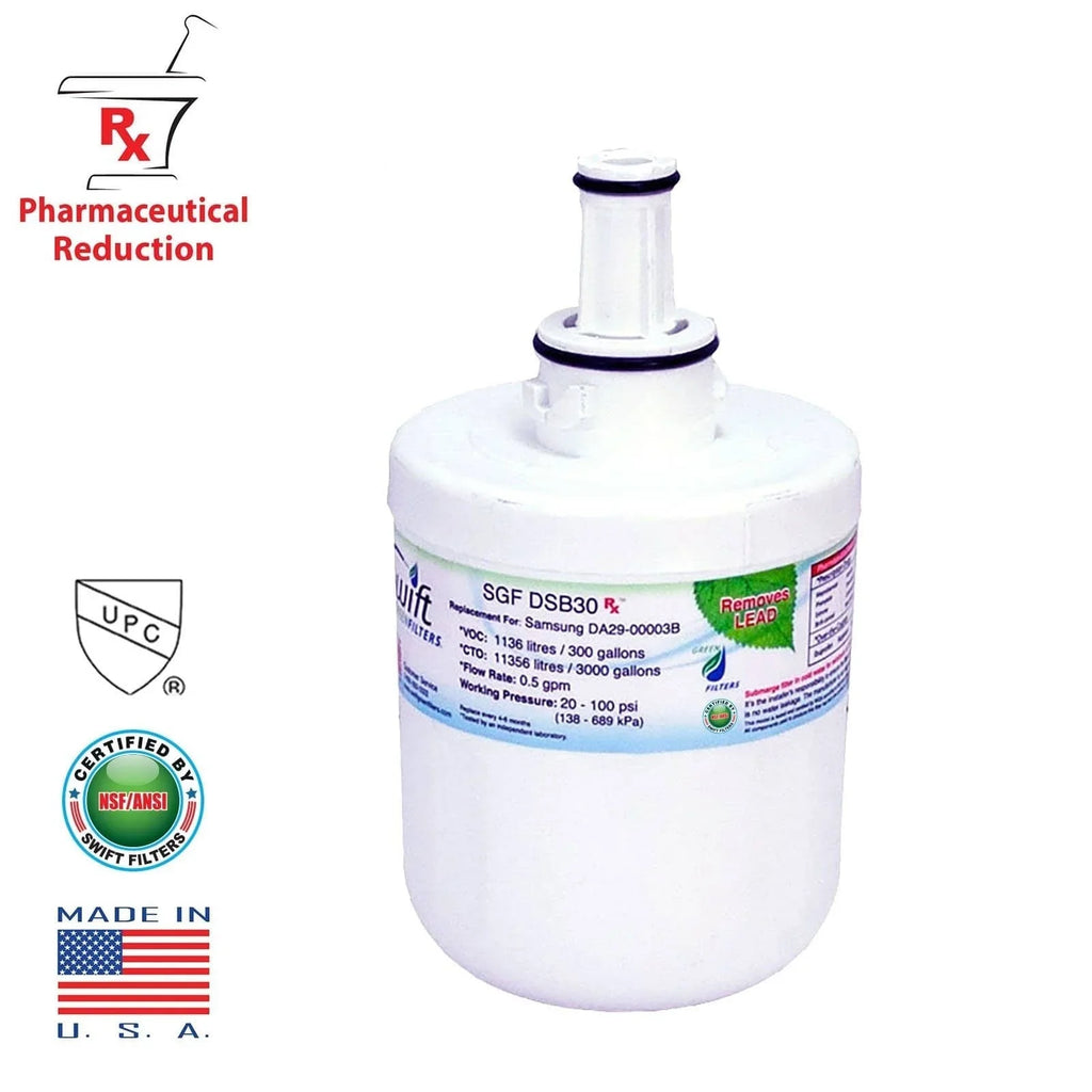 SGF-DSB30 Samsung for Filters(Pack Rx Pharmaceutical Replacement Refrigerators Swift Filters of Water Green 3) DA2900003G