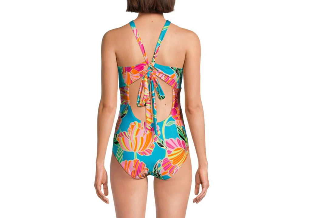 Reversible Swimsuit One-Piece Nylon Turk Trina Reversible Womens Halterneck