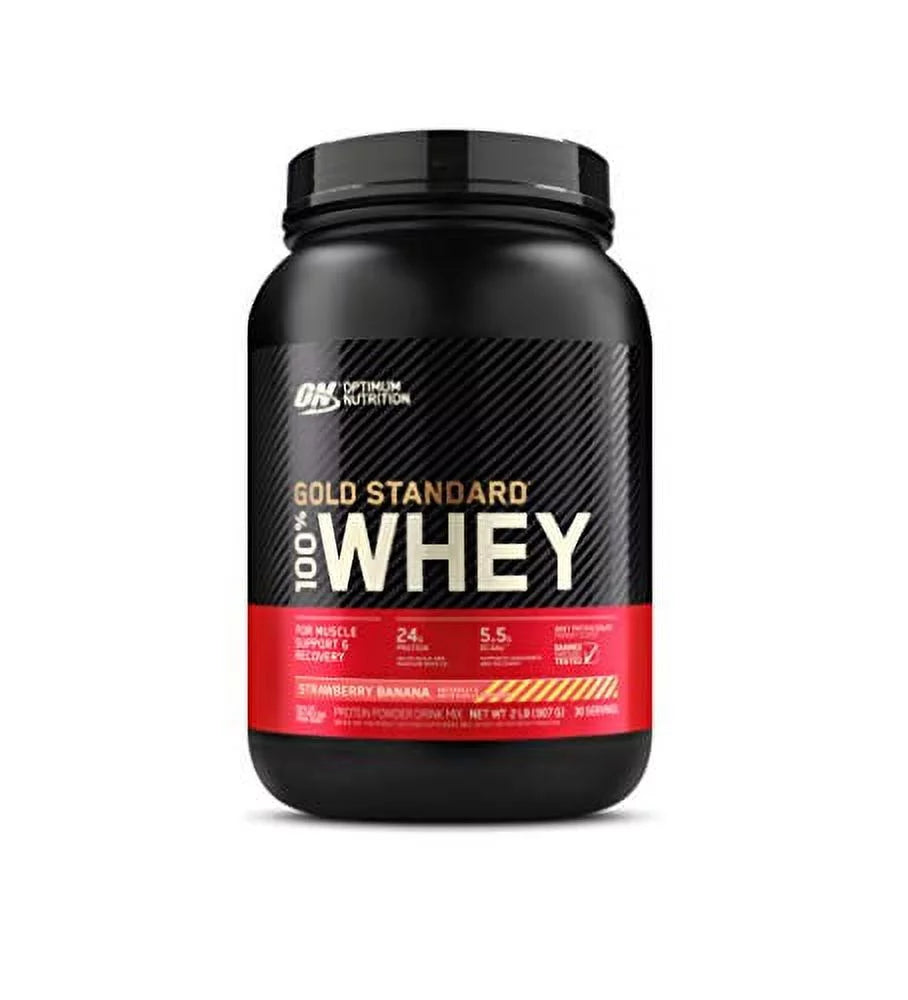 Nutrition Whey Gold 2 Standard Optimum Protein Pound Powder, (Packaging May Vary) 100% Strawberry Banana,