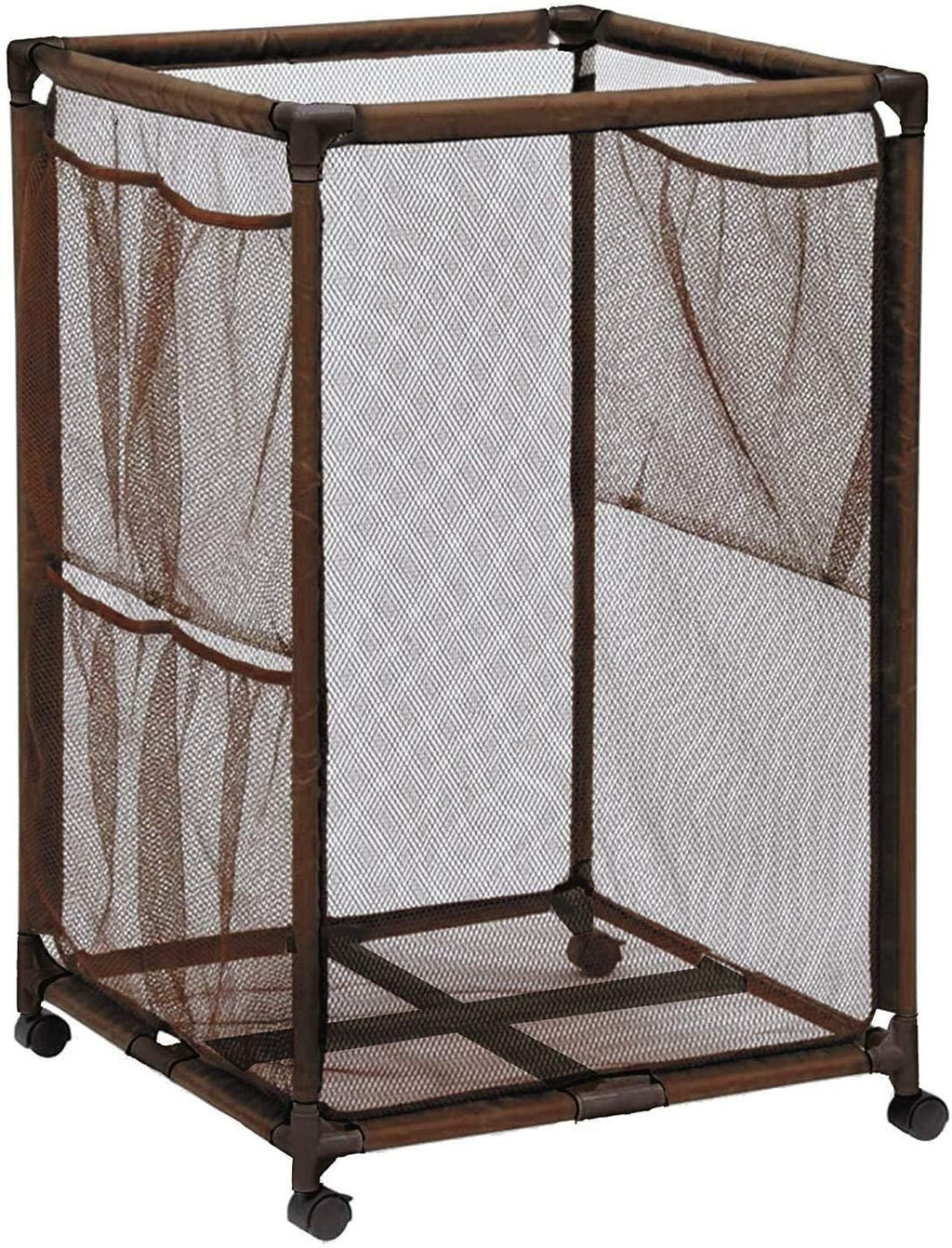 Kids Essentially 28" and Balls, Equipment Noodles Pool (43" x Brown Mesh Storage L 25" x Yours Rolling Style Organizer Toys, Holder, W Floats Large, 563009 Height, Bin, H),