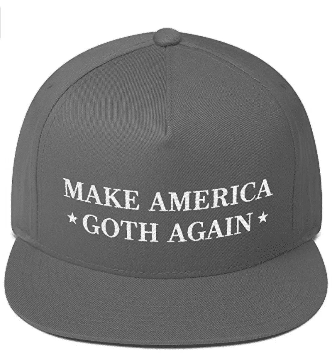 America Make Hat (Flat Again Grey Goth Hat Bill),
