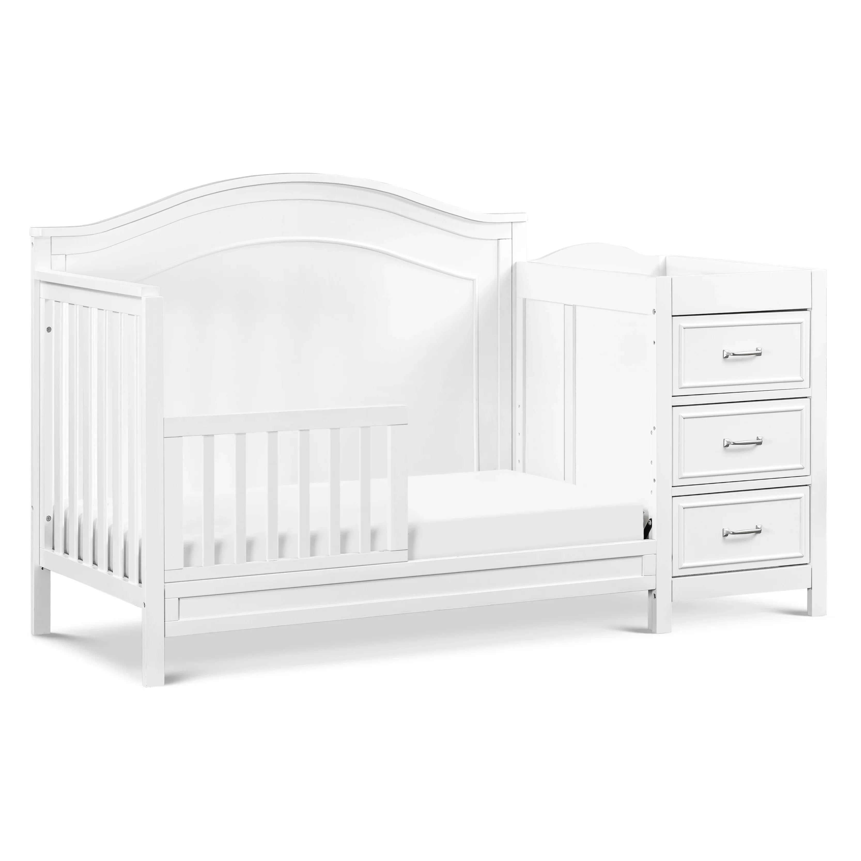 Changer 4-in-1 and Convertible in Charlie DaVinci Combo Crib White