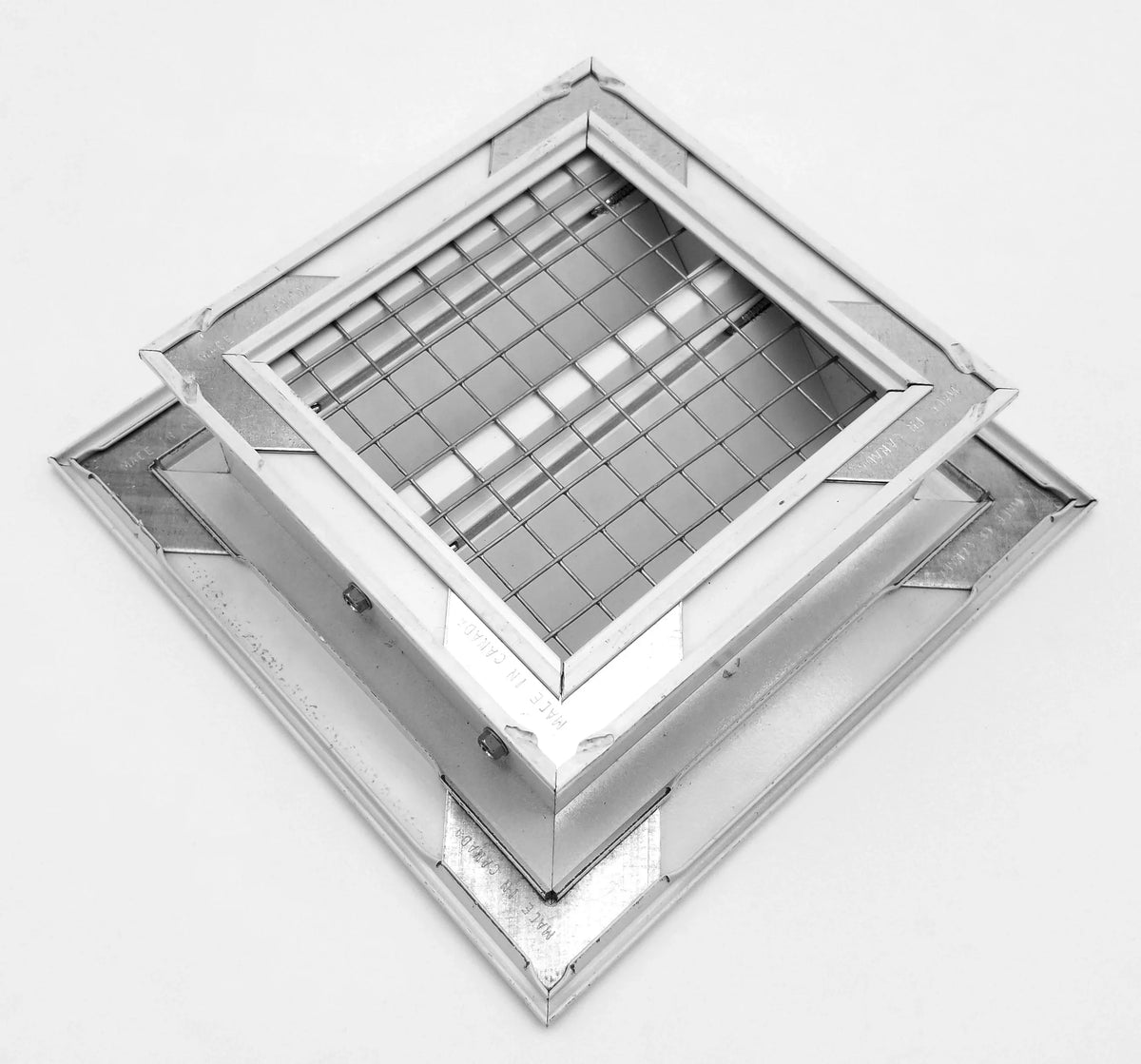 x White Air with Walls Waterproof for & - [Outer - HVAC 6"w Mesh Screen Exterior Crawlspace Rain Dimensions Vent X & Vent Grille 7.5”h] 6"h 7.5”w Aluminum -