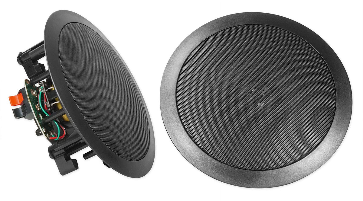 Ceiling Black 6.5" Speakers Theater Home Receiver+4) RX55URIBT Bluetooth