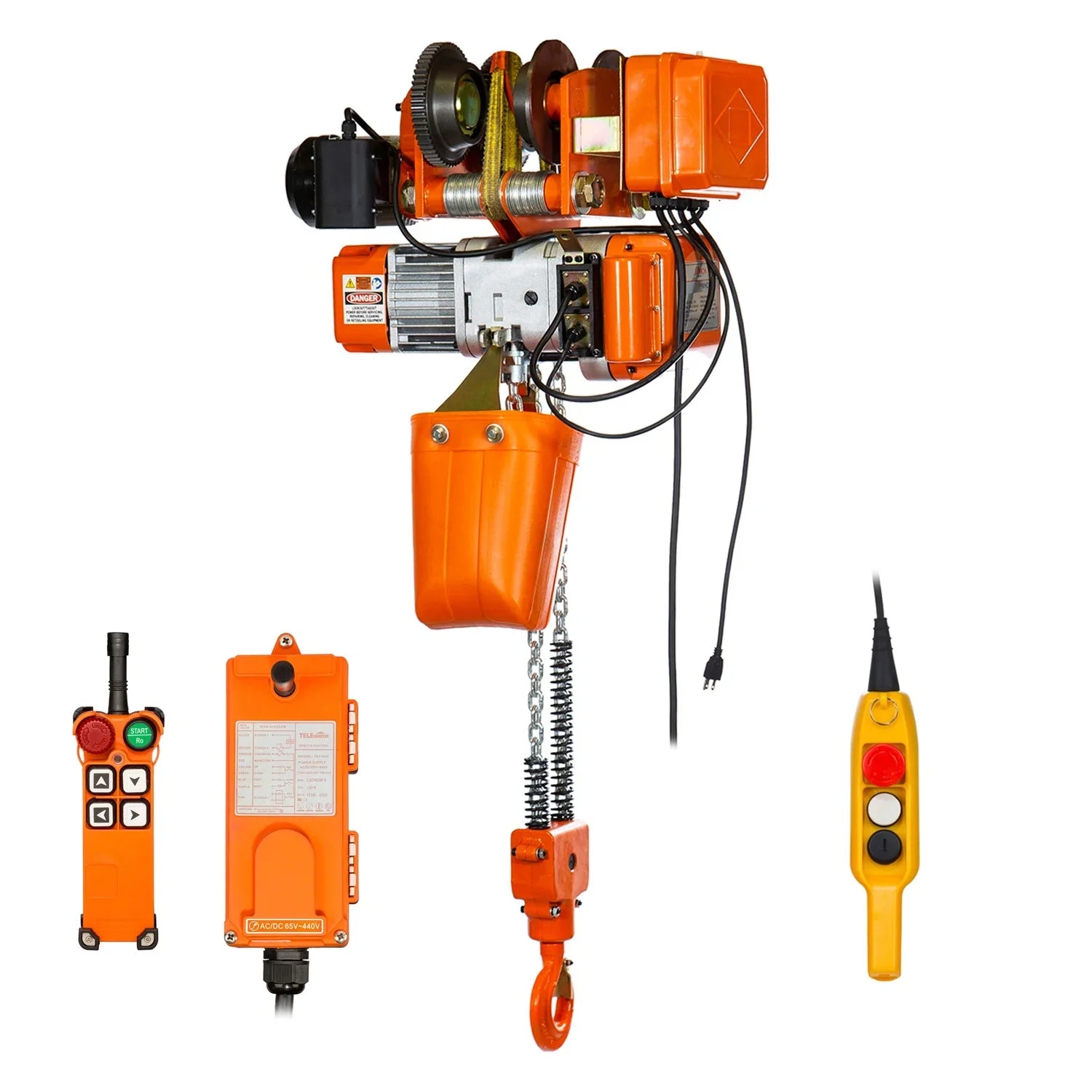 20 Chain Chain Trolley 1 Electric Ton M3/H2 Power ft. 220V G80 Hoist Prowinch