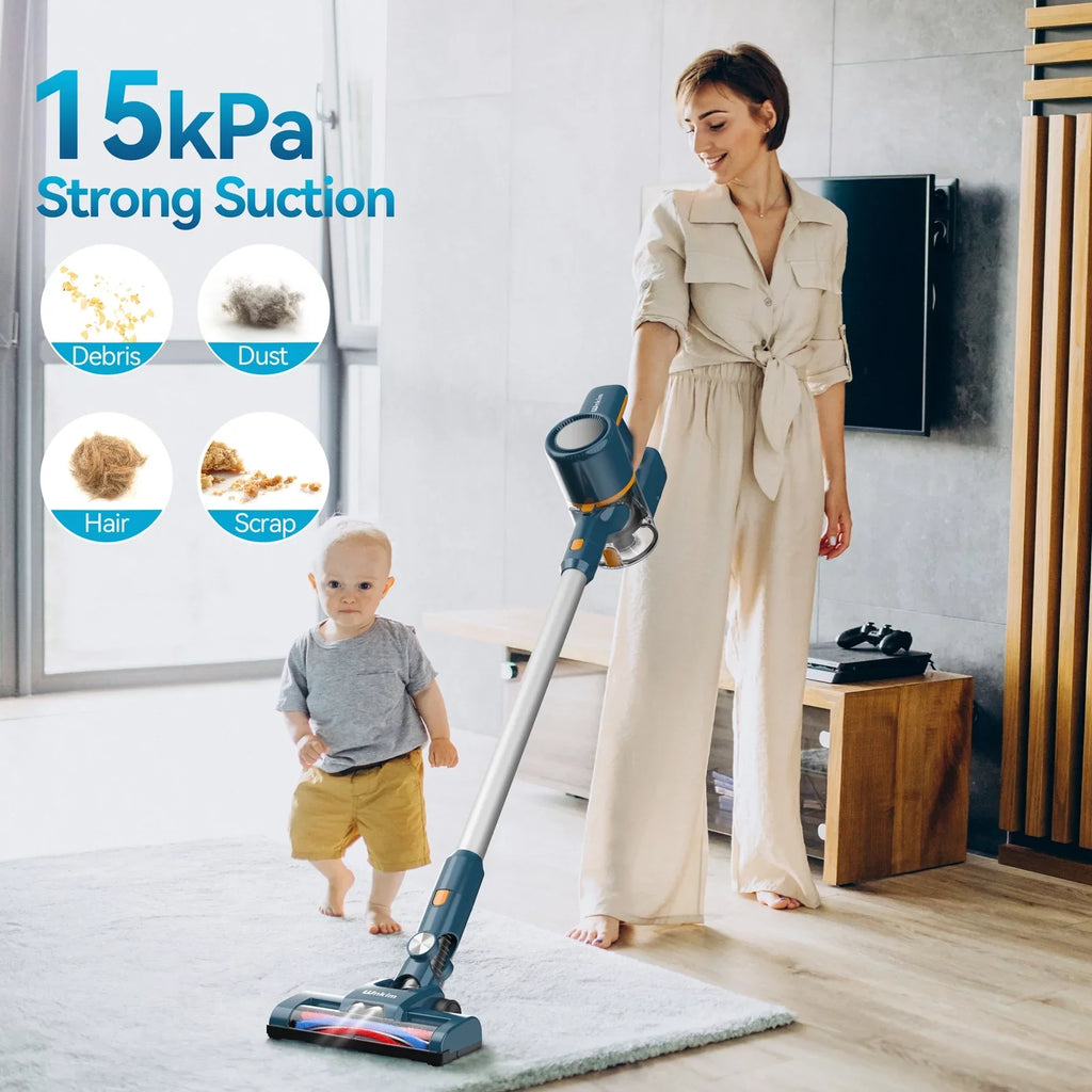 Vacuum 35 Runtime, Hard Powerful Lightweight Stick for to Floor Cordless Cleaner Home mAh up 2200 Vacuum Wnkim with Vacuum Pet Carpet Mins Hair, M5 Battery, 6-in-1 Cleaner,